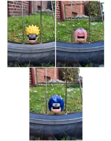 Fahrradventiladapter für PEZ Bonbonspender: Naruto: Naruto, Sasuke, Sakura